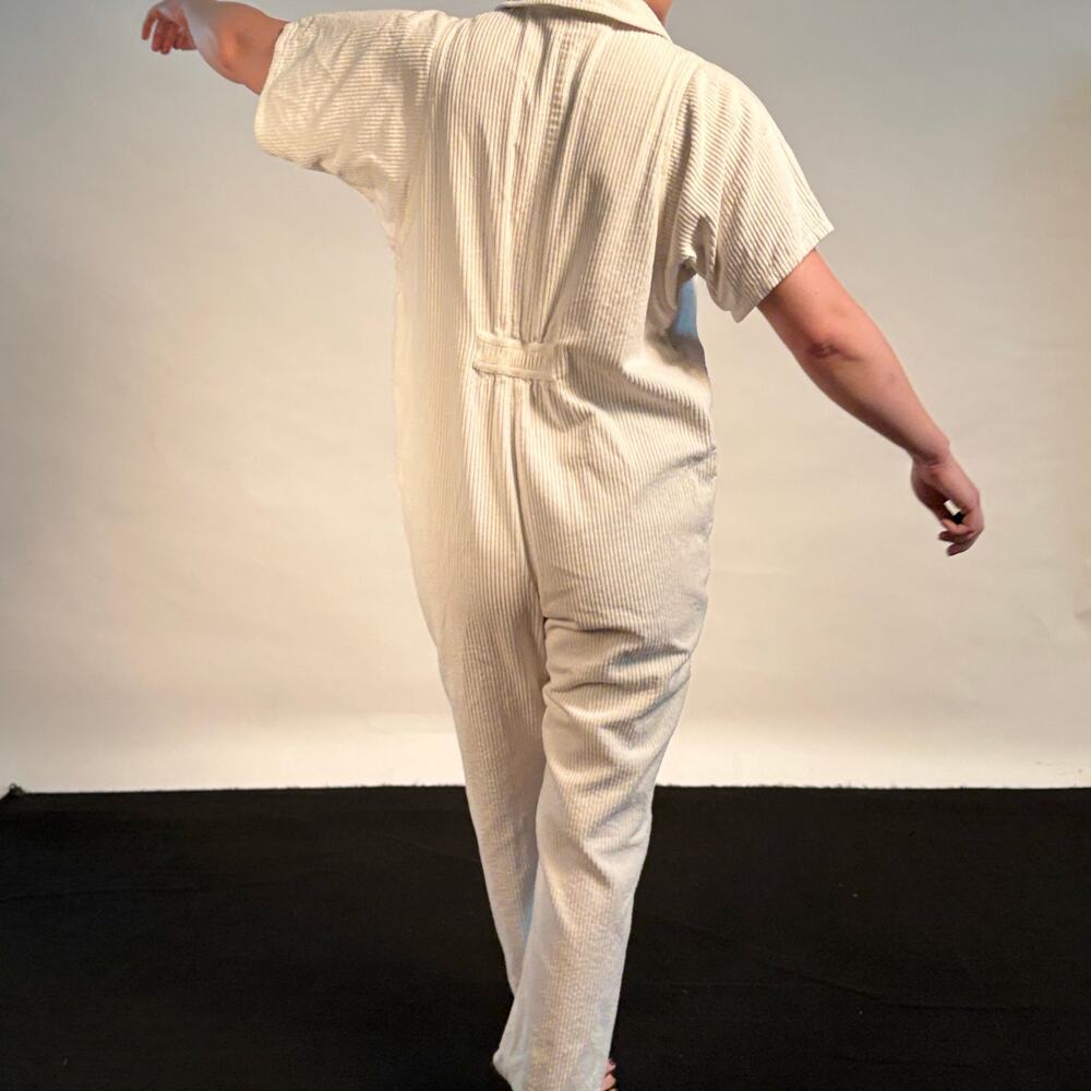 Rachel Comey White Corduroy Barrie Jumpsuit